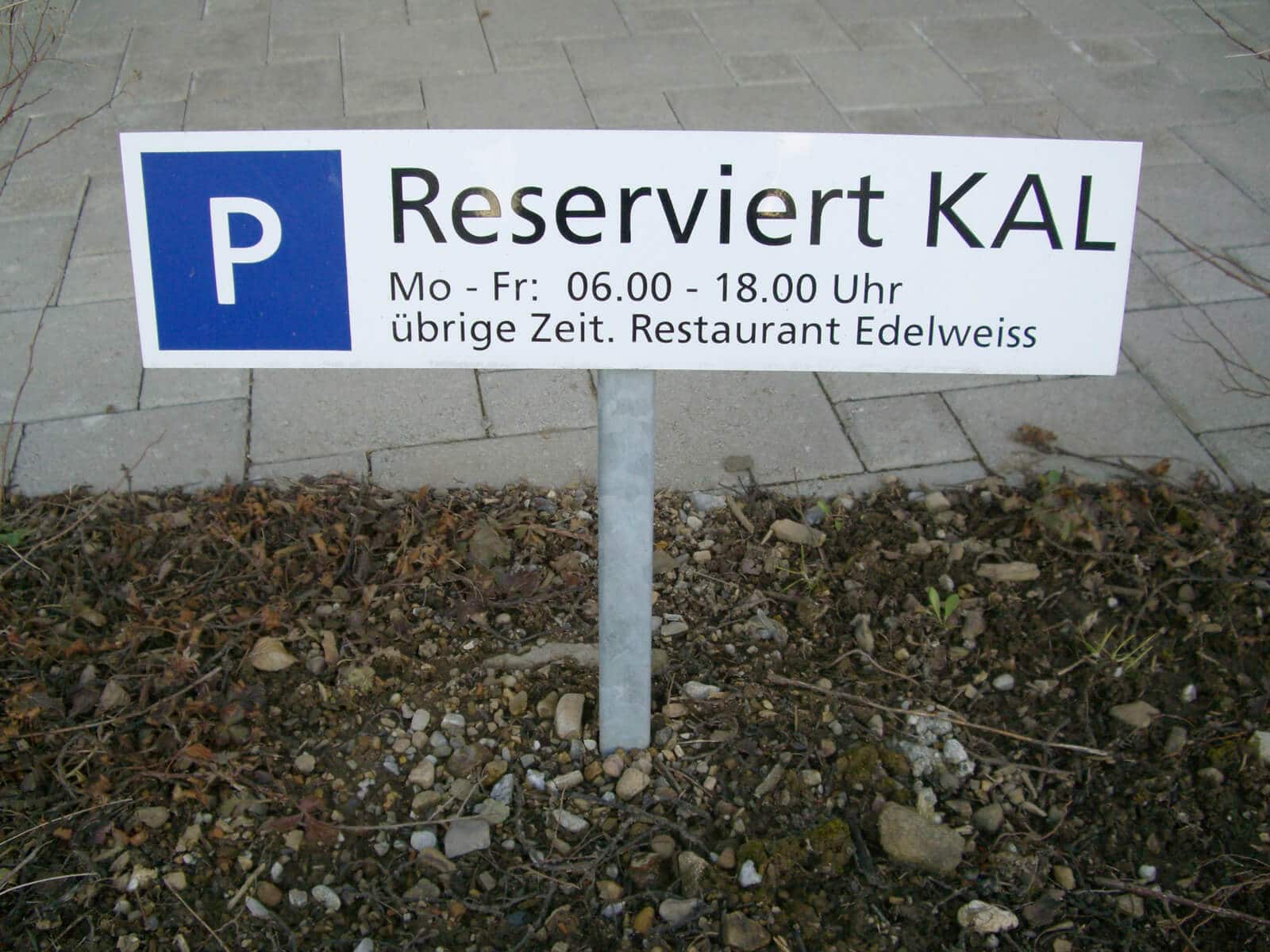 Signalisation - Parkplatz
